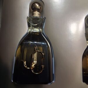 Chic Black and Gold Perfume Bottle